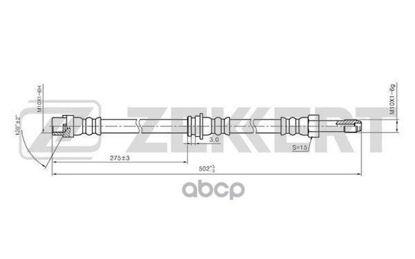 

ZEKKERT Шланг тормозной ZEKKERT bs9196