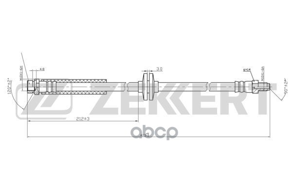 

ZEKKERT Шланг тормозной ZEKKERT bs9436