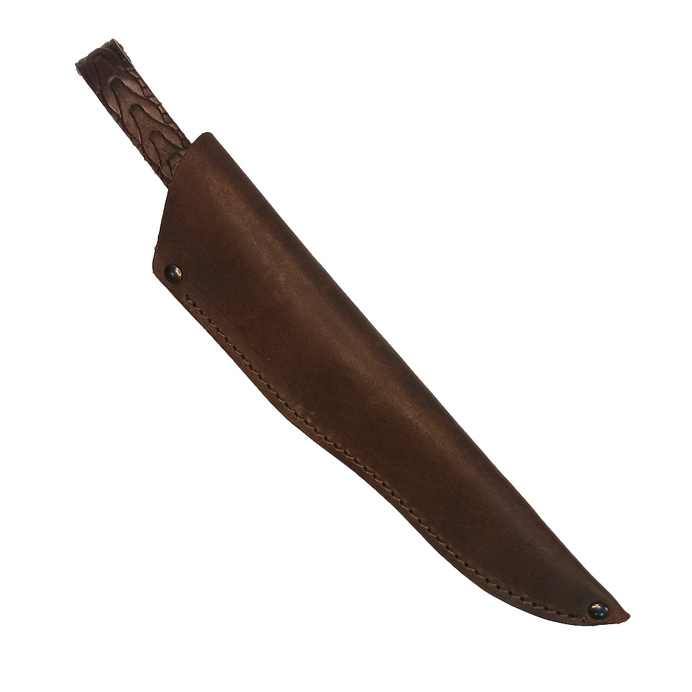Ножны ИССО кожаные для ножа финского типа с длиной клинка 17 см (шоколад)