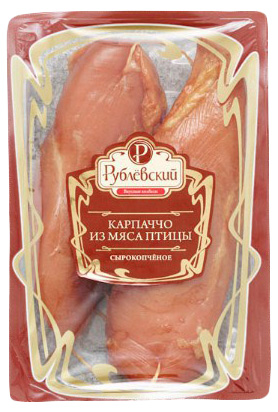 

Карпаччо Рублевский сырокопченая из мяса птицы