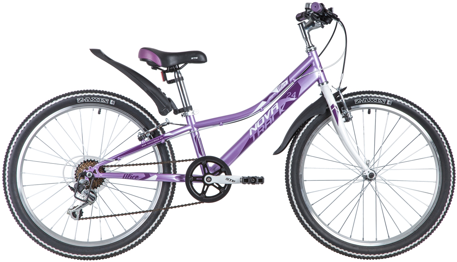 фото Велосипед novatrack 24 alice 6.d пурпурный