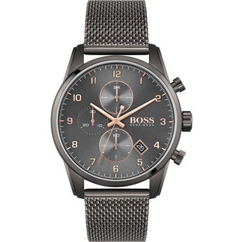 

Наручные часы мужские HUGO BOSS HB1513837 серые, HB1513837