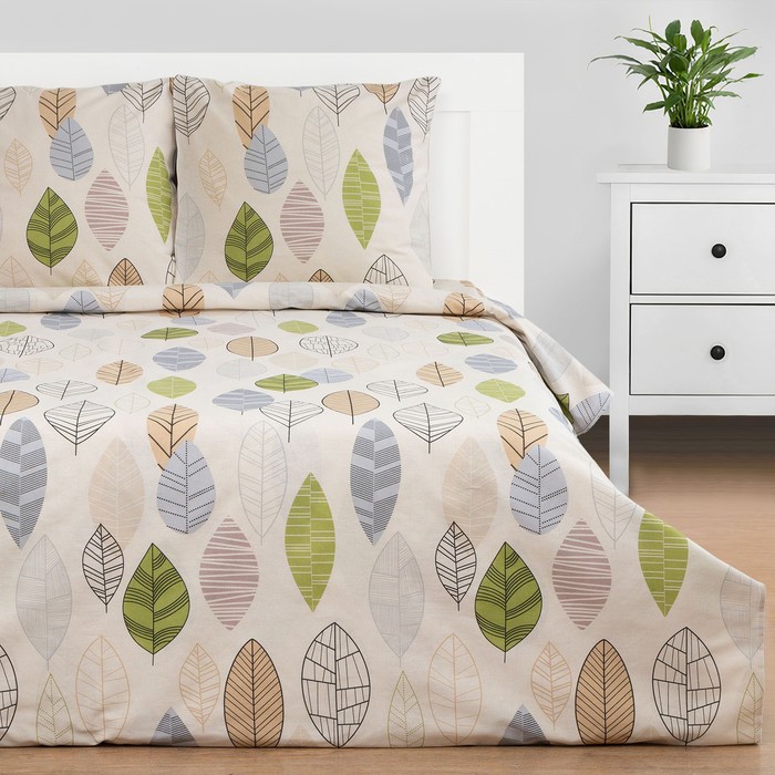

Постельное бельё "Этель" 1.5 сп Foliage 143x215 см, 150x214 см, 70x70 см -2 шт, бязь