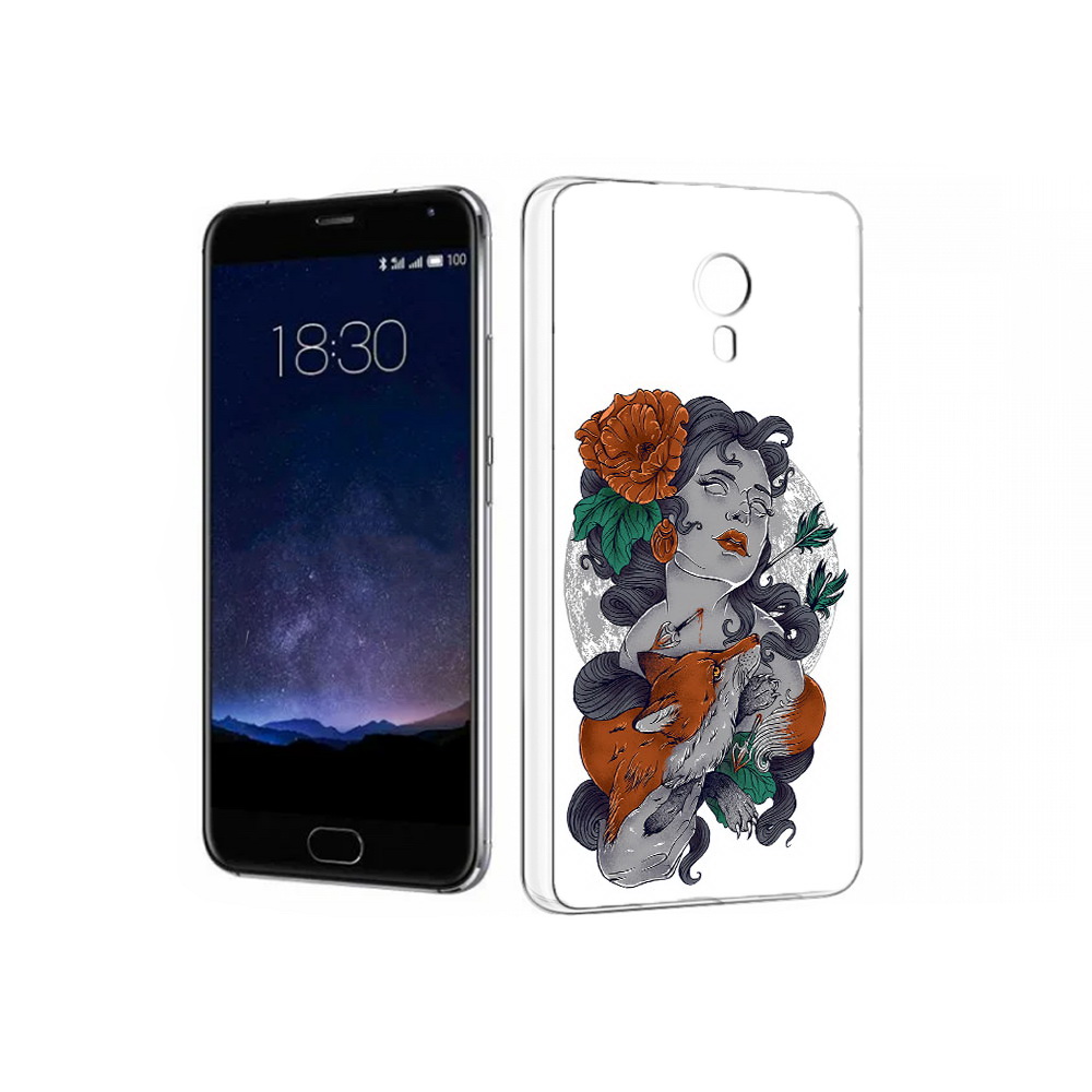 

Чехол MyPads Tocco для Meizu Pro 5 темная девушка с лисой (PT18126.86.639), Прозрачный, Tocco