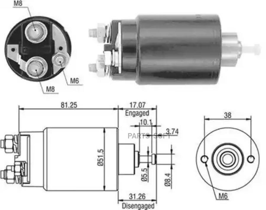 

Втягивающее Реле MAGNETIMARELLI 940113050404