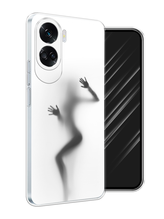 

Чехол Awog на Honor 90 Lite "Девушка в душе", Серый;белый;черный, 6122350-1
