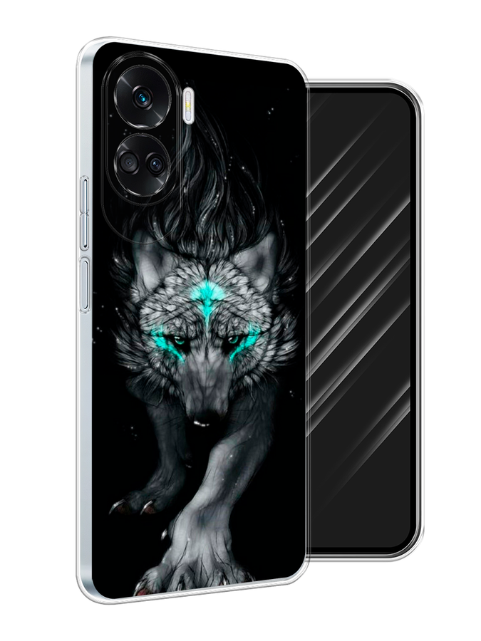 

Чехол Awog на Honor 90 Lite "Волшебный волк", Черный;серый, 6122350-1
