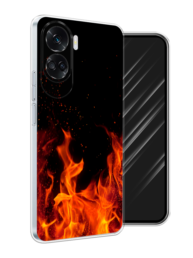 

Чехол Awog на Honor 90 Lite "Все в огне", Оранжевый;черный, 6122350-1