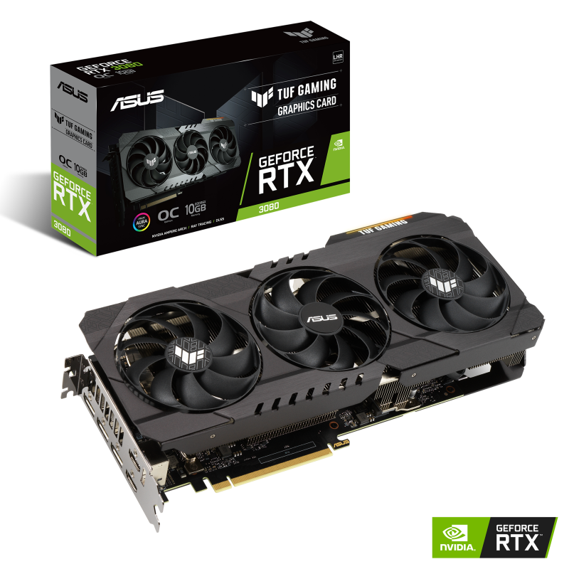 фото Видеокарта asus tuf gaming geforce rtx 3080 v2 oc edition lhr (tuf-rtx3080-o10g-v2-gaming)