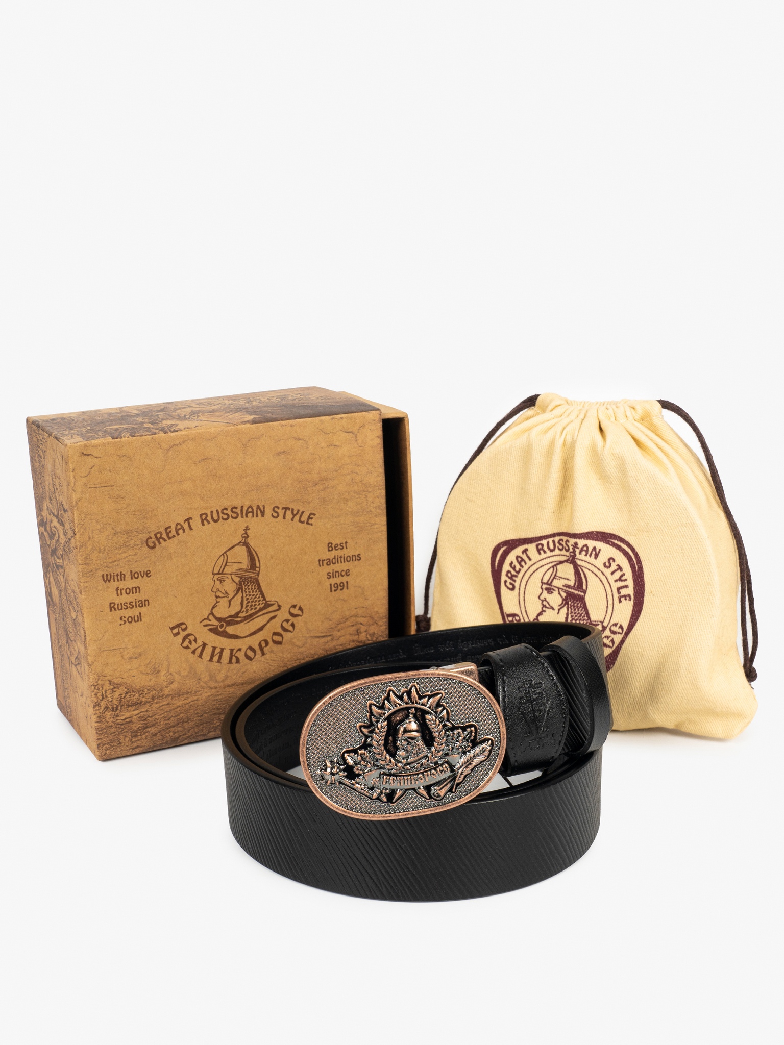 

Ремень мужской Великоросс 74 черный булгаковский XL, 74