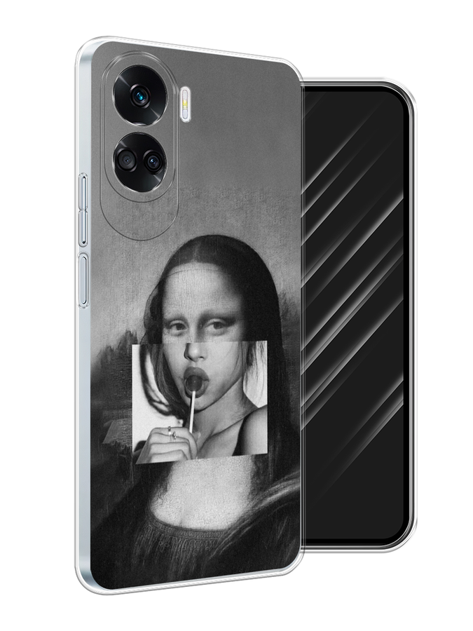 

Чехол Awog на Honor 90 Lite "Mona Lisa sucking lollipop", Серый, 6122350-1