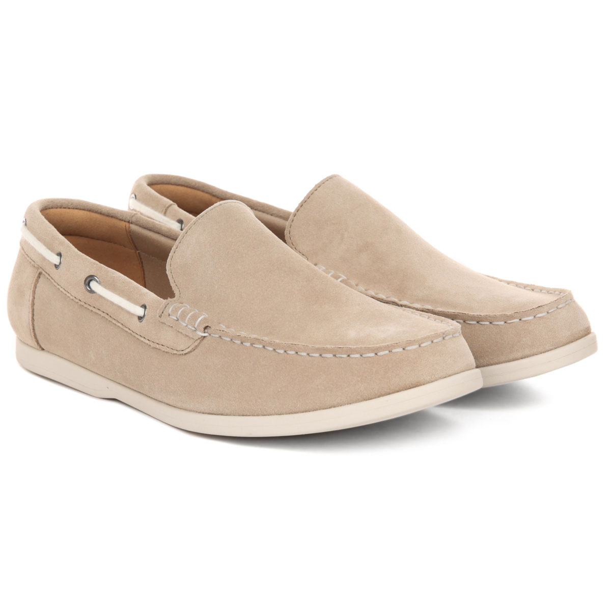

Топсайдеры мужские Clarks Morven Sun_2 бежевые 43 EU, Morven Sun_2