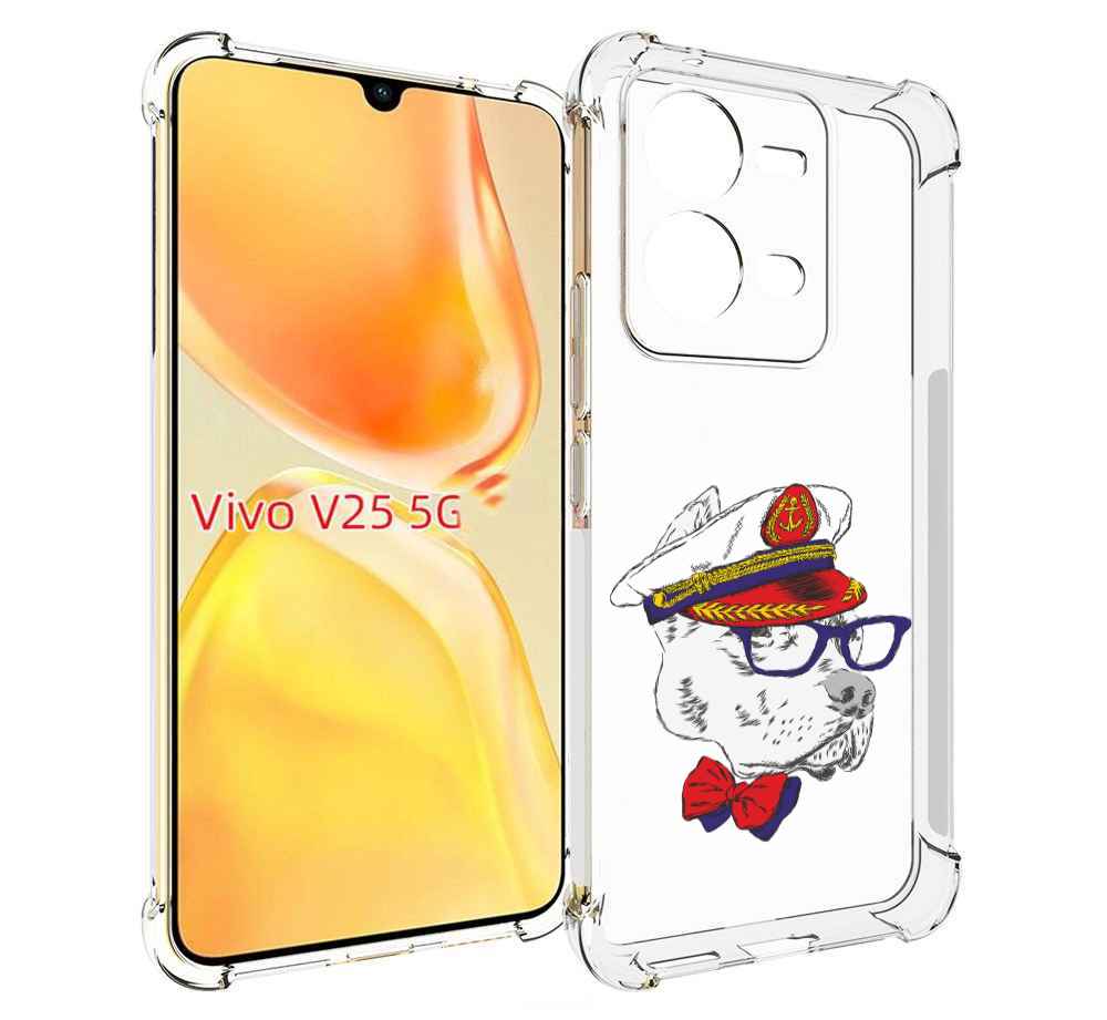 

Чехол MyPads бульдог для Vivo V25 5G / V25e, Прозрачный, Tocco