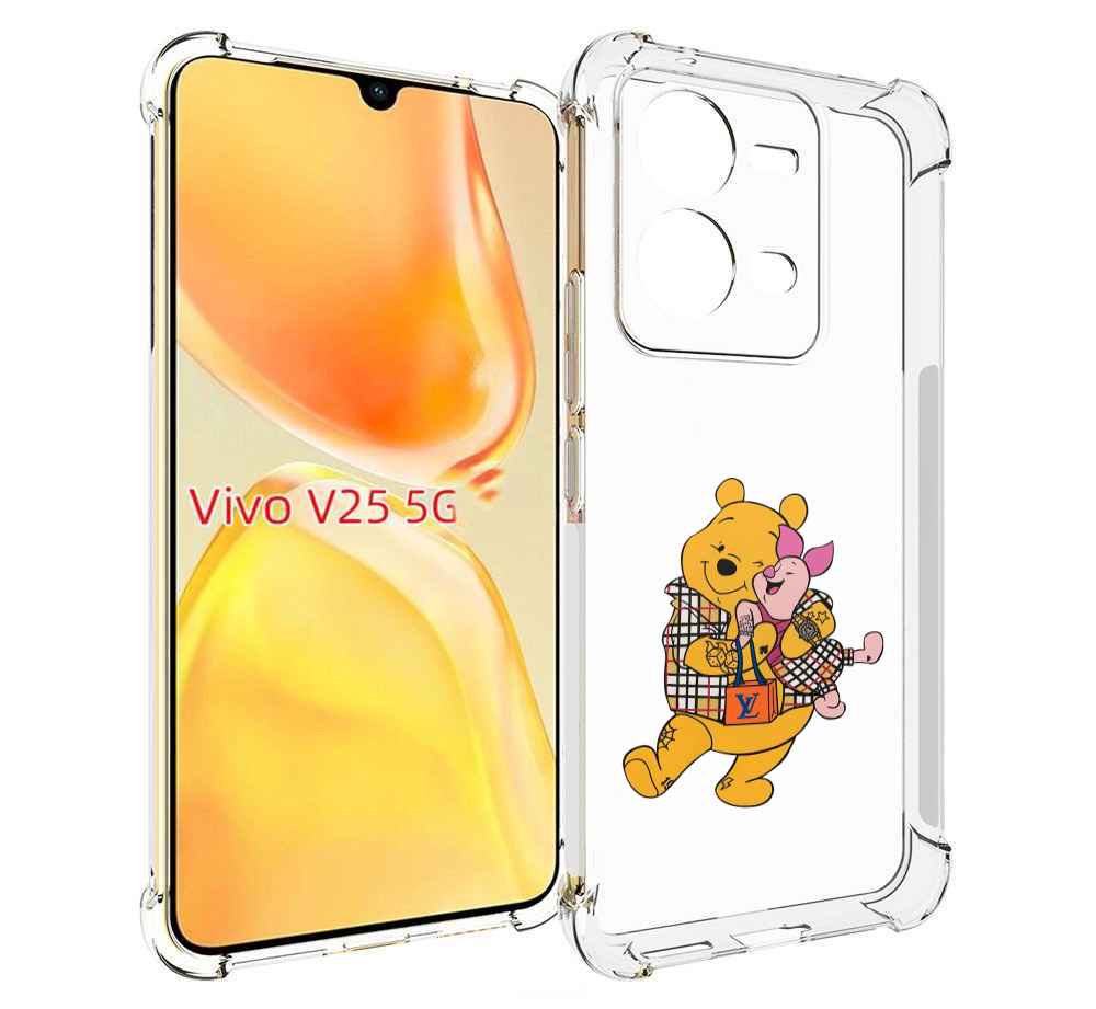 

Чехол MyPads модный-медведь-из-винни-пуха для Vivo V25 5G / V25e, Прозрачный, Tocco