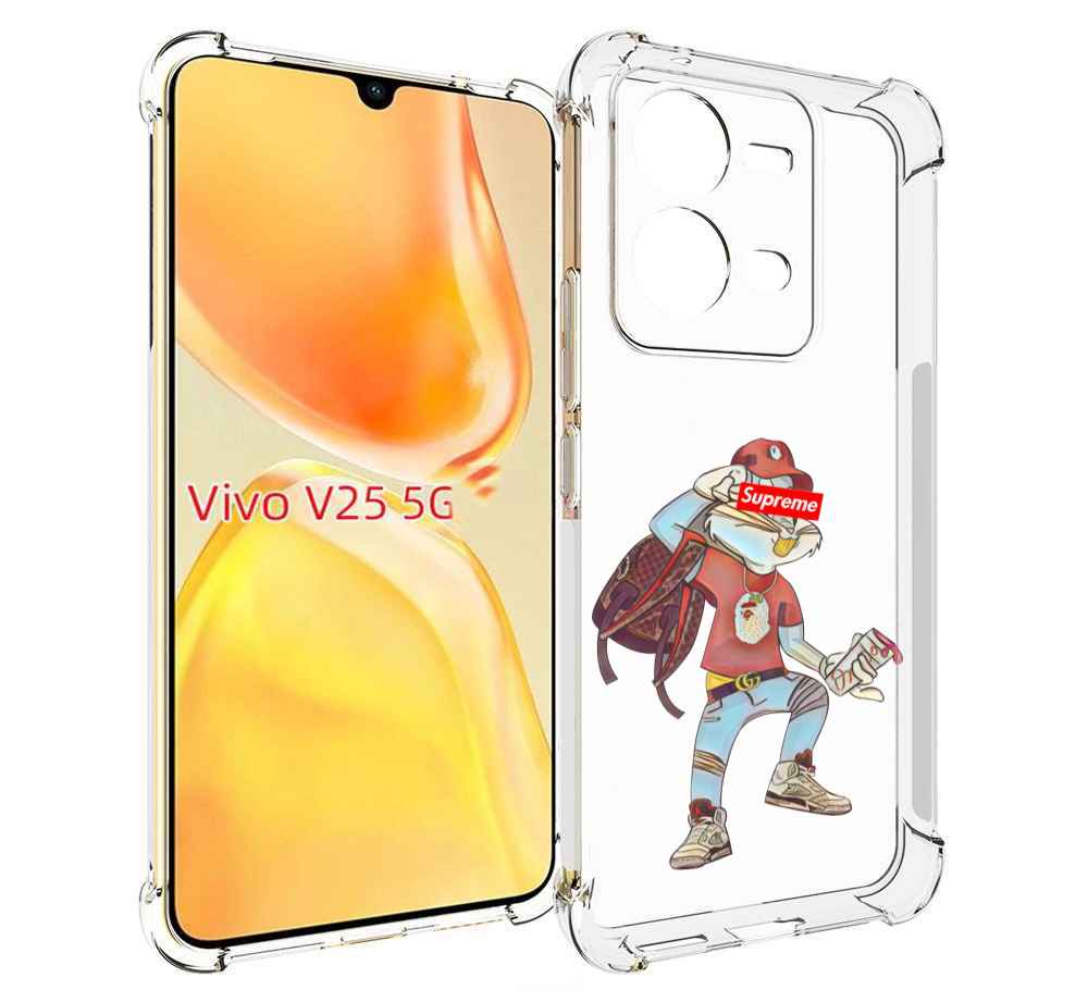 

Чехол MyPads моднявый-заяц детский для Vivo V25 5G / V25e, Прозрачный, Tocco