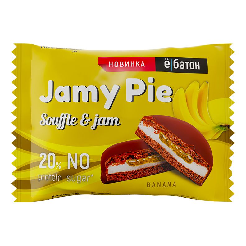 Печенье-суфле е Батон Jamy Pie протеиновое с бананом 60 г