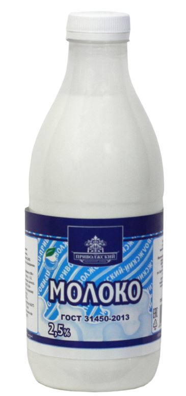 

Молоко 2,5% пастеризованное 930 мл Приволжский
