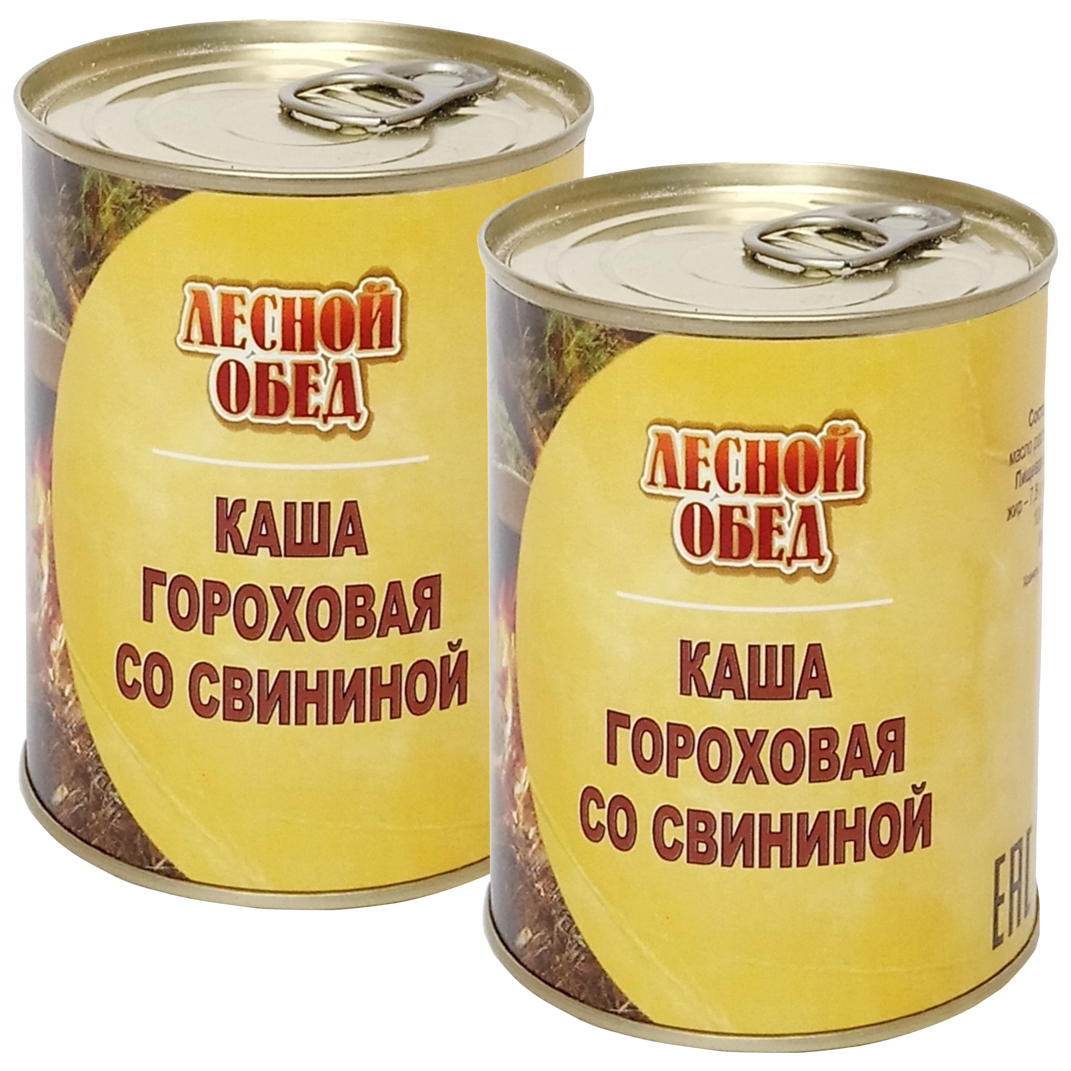 

Консервы мясные Лесной Обед Каша Гороховая со Свининой 2шт*340 грамм, Консервы мясные кусковые Каша Гороховая с мясом высший сорт