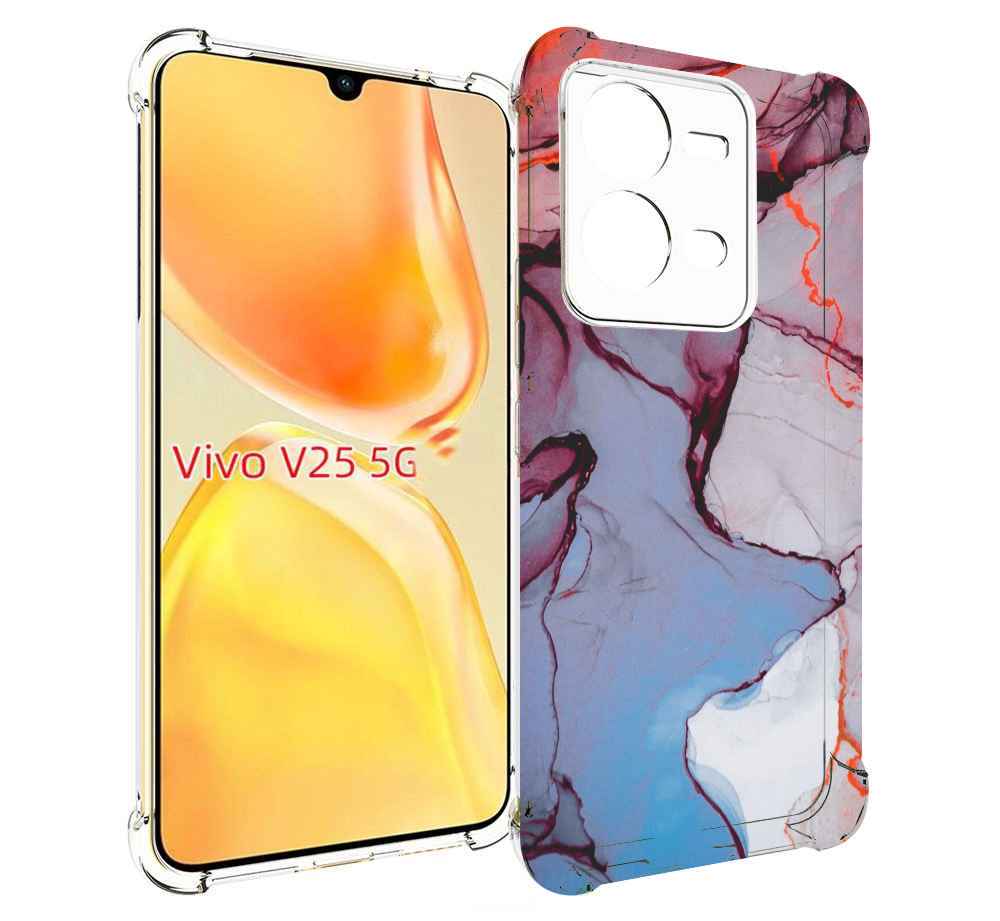 

Чехол MyPads мраморный рисунок для Vivo V25 5G / V25e, Прозрачный, Tocco