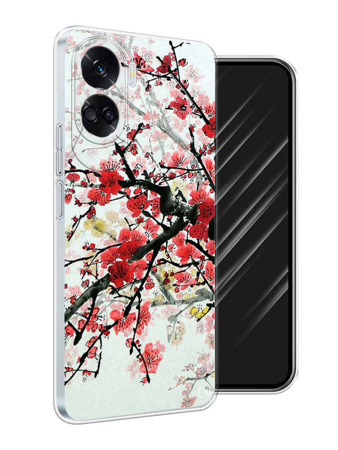 

Чехол Awog на Honor 90 Lite "Сакура", Розовый;черный, 6122350-1