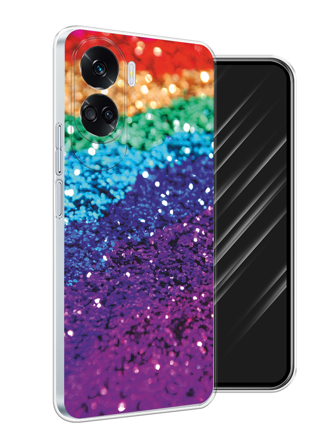 

Чехол Awog на Honor 90 Lite "Блестящая радуга рисунок", Разноцветный, 6122350-1