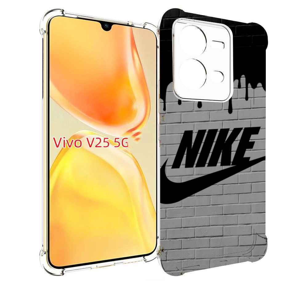 

Чехол MyPads найк в краске для Vivo V25 5G / V25e, Прозрачный, Tocco