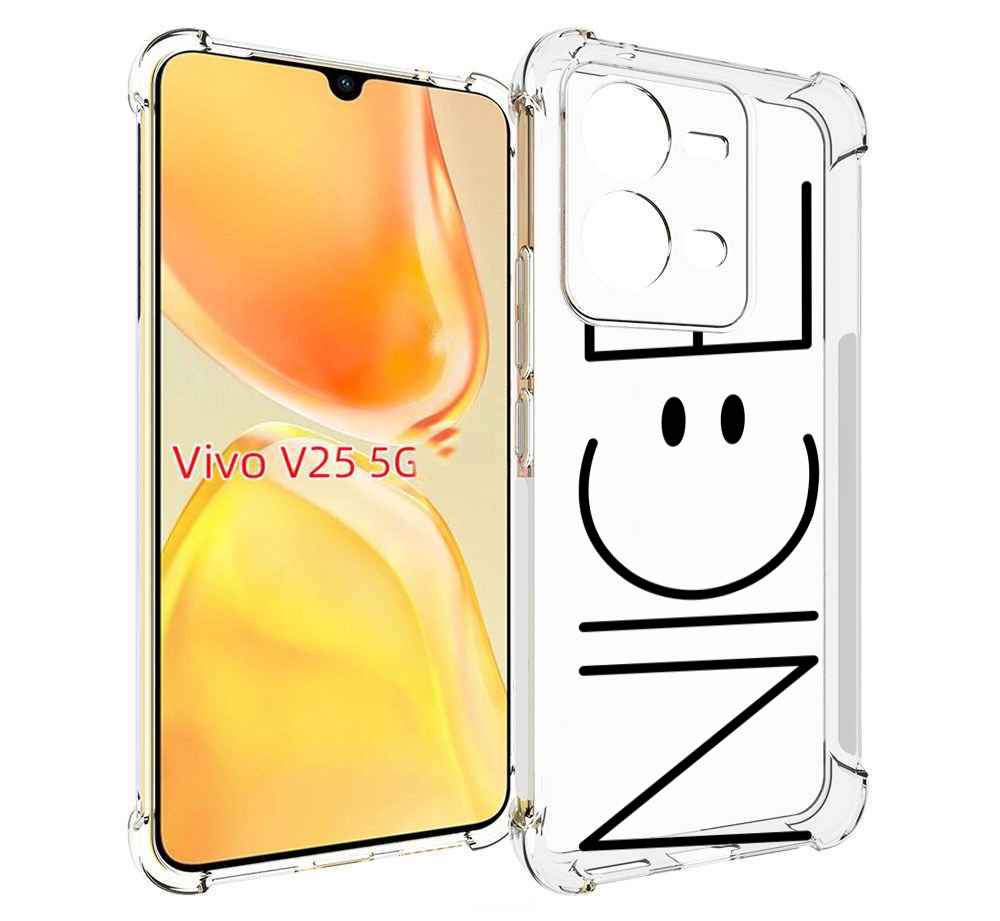 

Чехол MyPads найс-надпись для Vivo V25 5G / V25e, Прозрачный, Tocco
