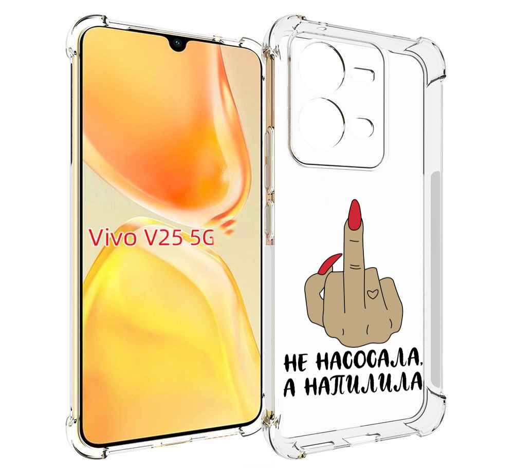 

Чехол MyPads напилила для Vivo V25 5G / V25e, Прозрачный, Tocco
