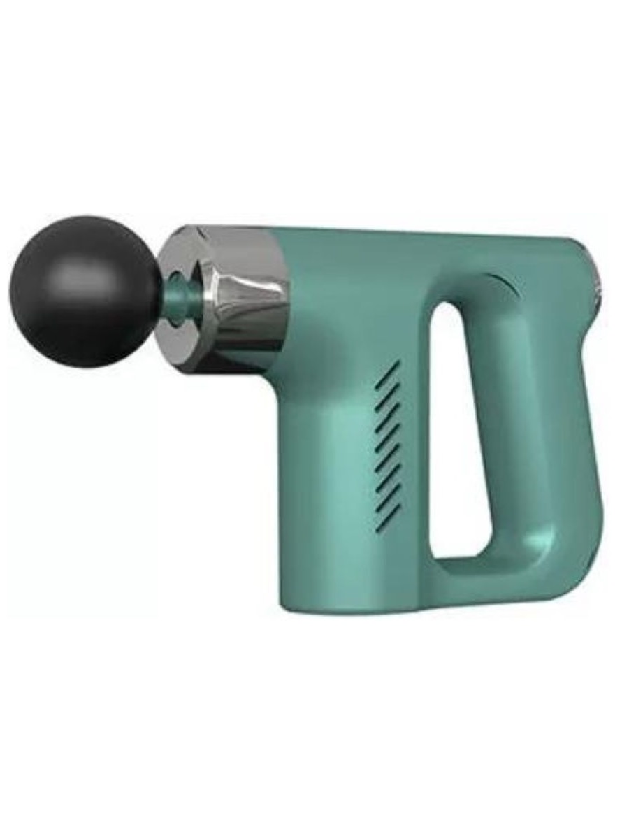 

Ударный массажер - пистолет FASCIAL GUN KH- 740, 4 насадки 5 скоростей 00117898 голубой, 58684