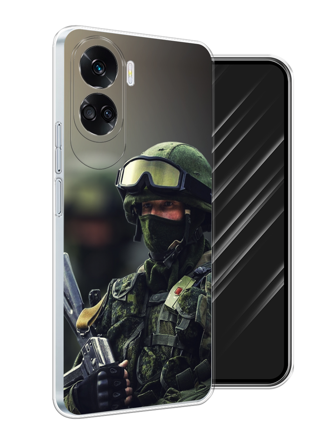

Чехол Awog на Honor 90 Lite "Солдат", Зеленый;серый, 6122350-1