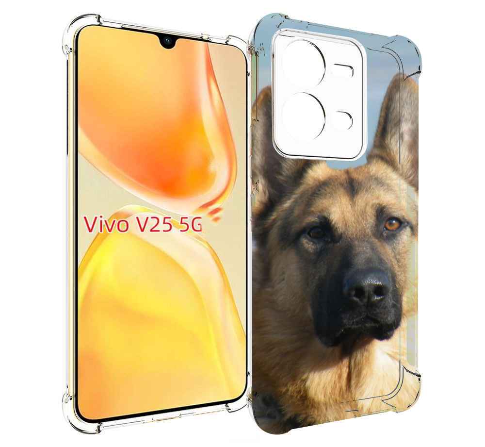 

Чехол MyPads немецкая овчарка для Vivo V25 5G / V25e, Прозрачный, Tocco