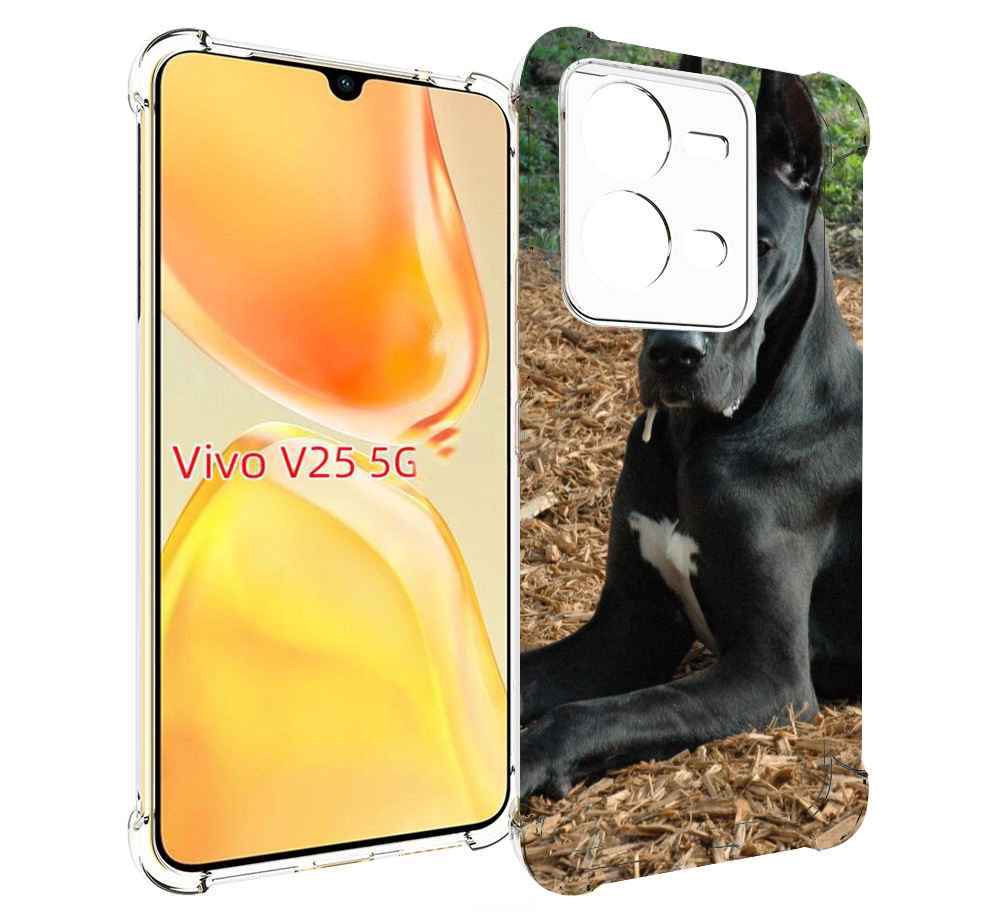 

Чехол MyPads немецкии дог для Vivo V25 5G / V25e, Прозрачный, Tocco