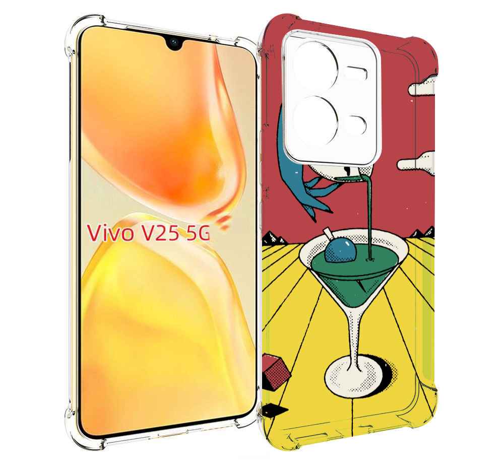 

Чехол MyPads необычный напиток для Vivo V25 5G / V25e, Прозрачный, Tocco