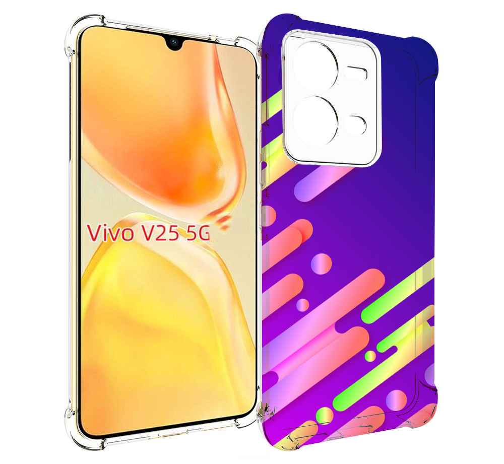 

Чехол MyPads неоновый-фон для Vivo V25 5G / V25e, Прозрачный, Tocco