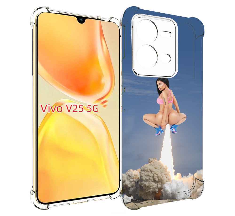 

Чехол MyPads ники-минаж-ракета детский для Vivo V25 5G / V25e, Прозрачный, Tocco