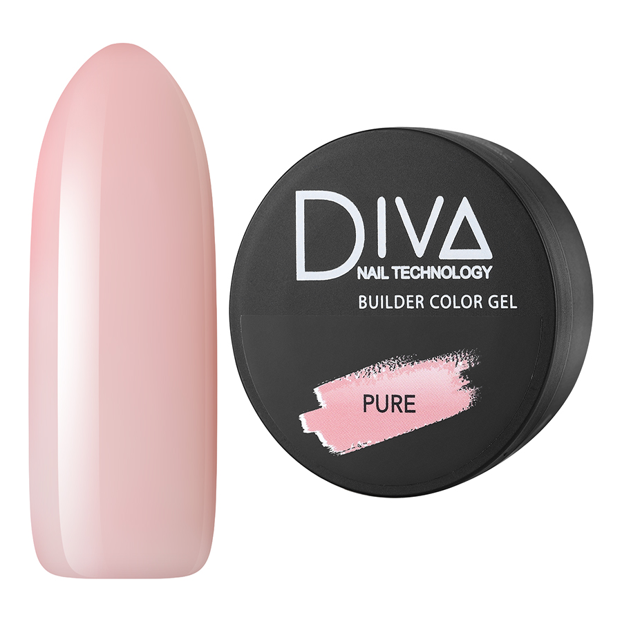 Гель трехфазный Diva Nail Technology, Builder gel Pure 30мл