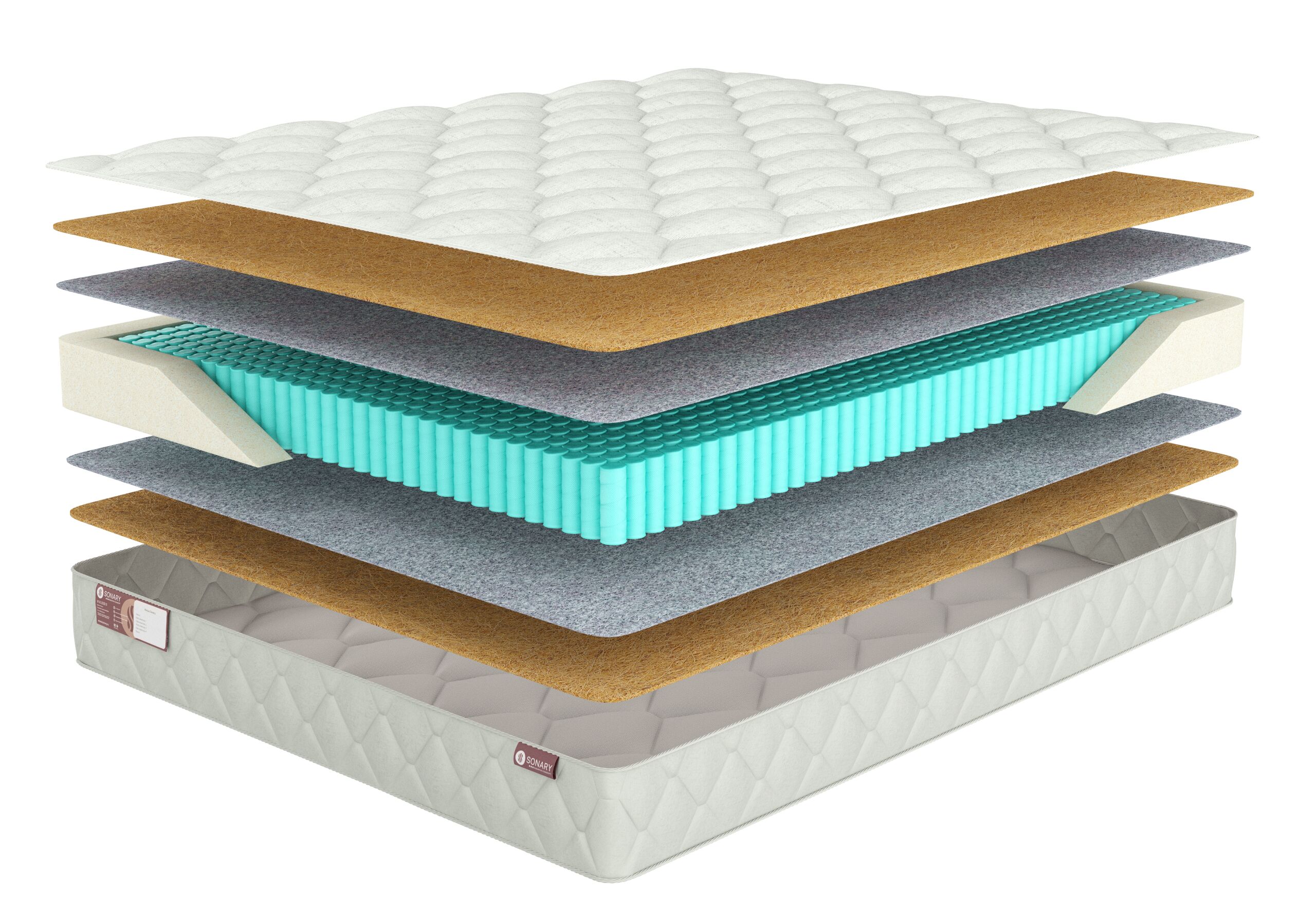 

Матрас Sonary Flow Yukon 185х205, Белый, Yukon