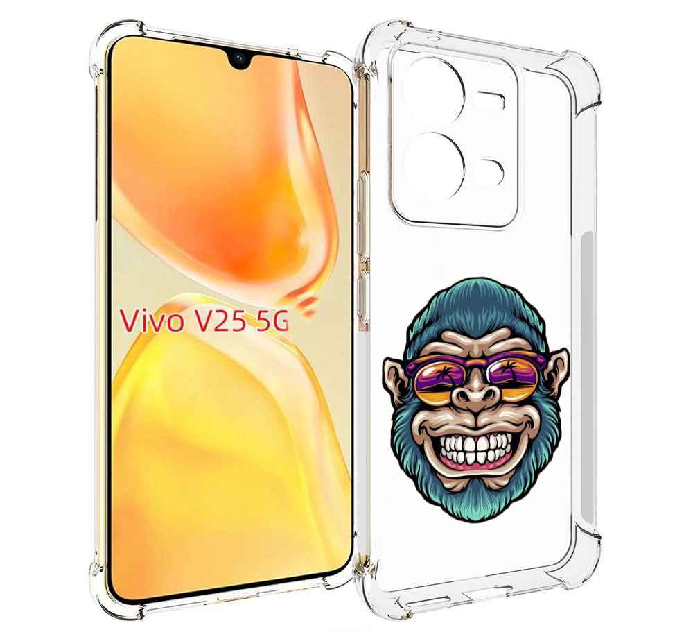 

Чехол MyPads обезьяна улыбается для Vivo V25 5G / V25e, Прозрачный, Tocco
