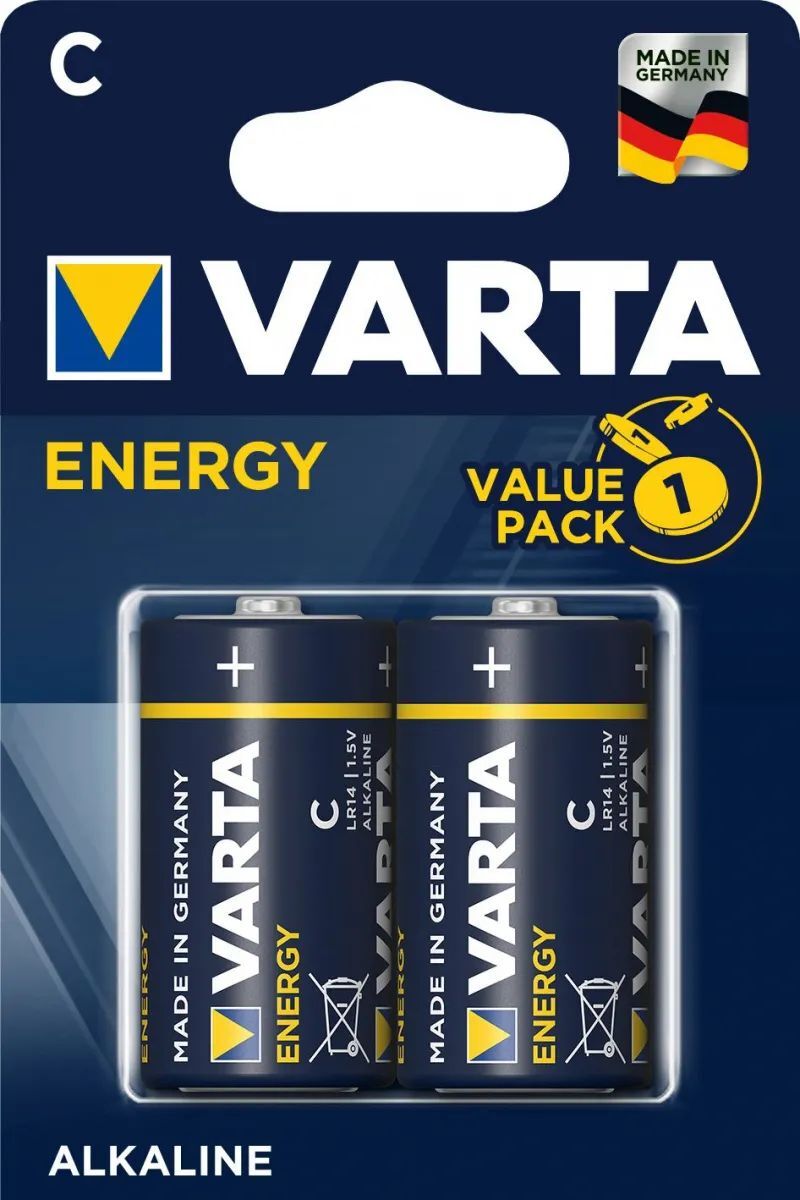 

Батарейка VARTA ENERGY LR14 (С) / 1.5 В / 2 штуки в блистере