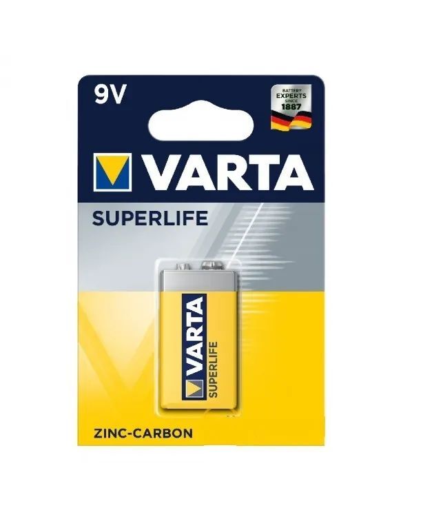 

Батарейка крона VARTA SUPER HEAVY DUTY 6F22, 9 В BL1