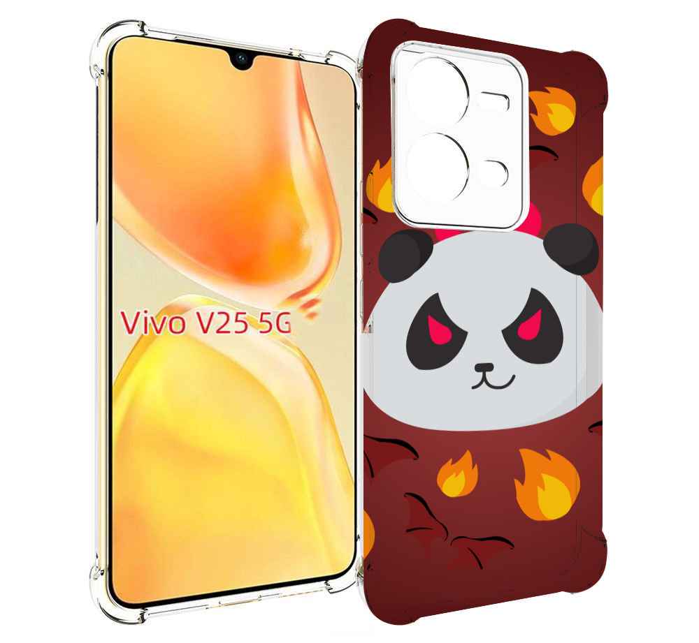

Чехол MyPads огненная-панда для Vivo V25 5G / V25e, Прозрачный, Tocco