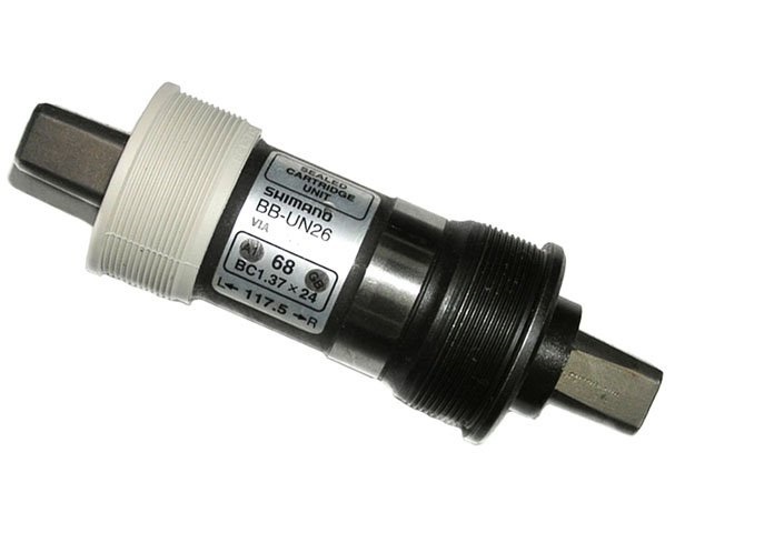 фото Каретка велосипеда shimano, bb-un26, un26b27b, 68/127.5, с болтами б/упак.