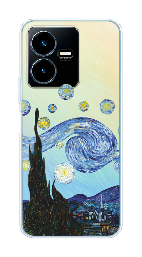 

Чехол на Vivo Y22 "Ночь Ван Гога", Голубой;синий;черный, 267550-1