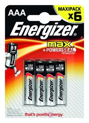 

Батарейка Energizer MAX / 1.5 В / AAA (LR03) 6 штук в блистере, Energizer-5