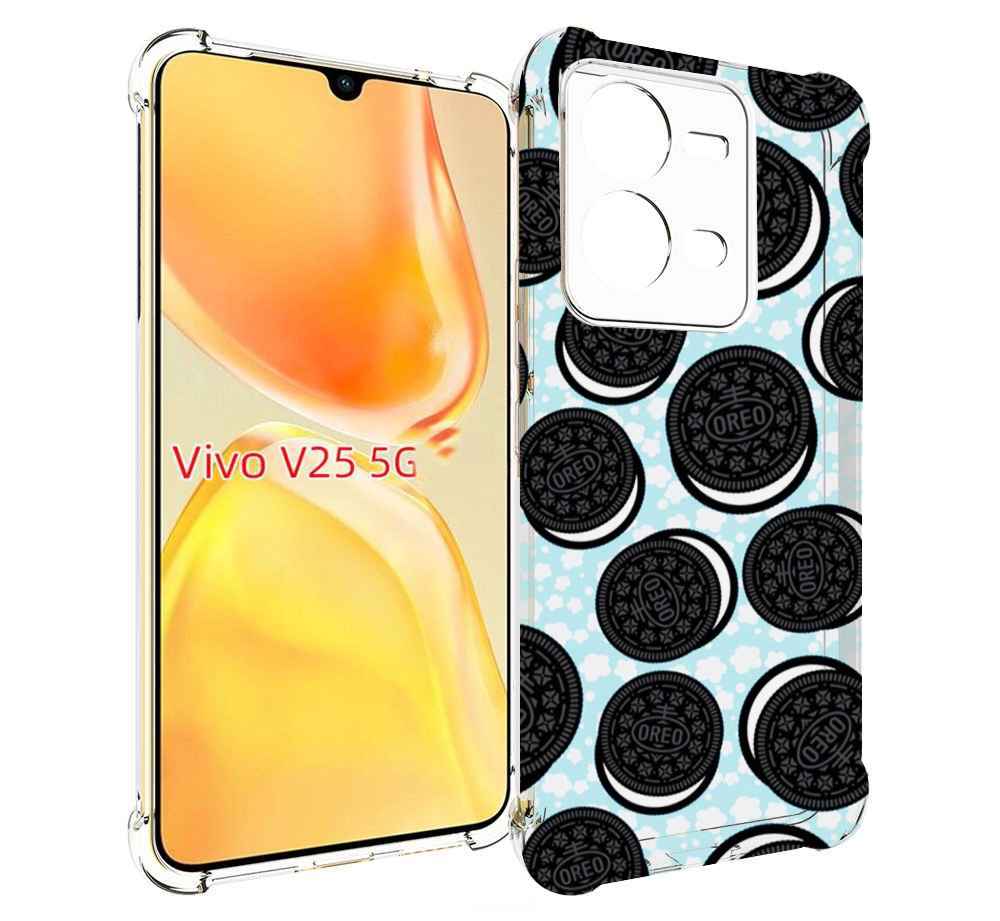 

Чехол MyPads орео печеньки для Vivo V25 5G / V25e, Прозрачный, Tocco