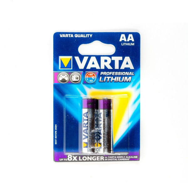 

Батарейка VARTA PROFESSIONAL LITHIUM (литиевые) / 1.5 В / AA (FR6) 2 штуки в блистере