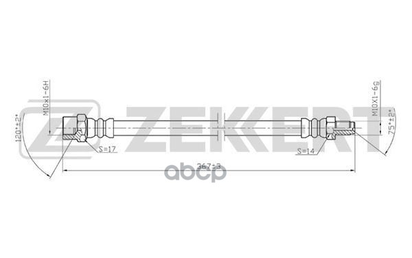 

ZEKKERT Шланг тормозной ZEKKERT bs9012