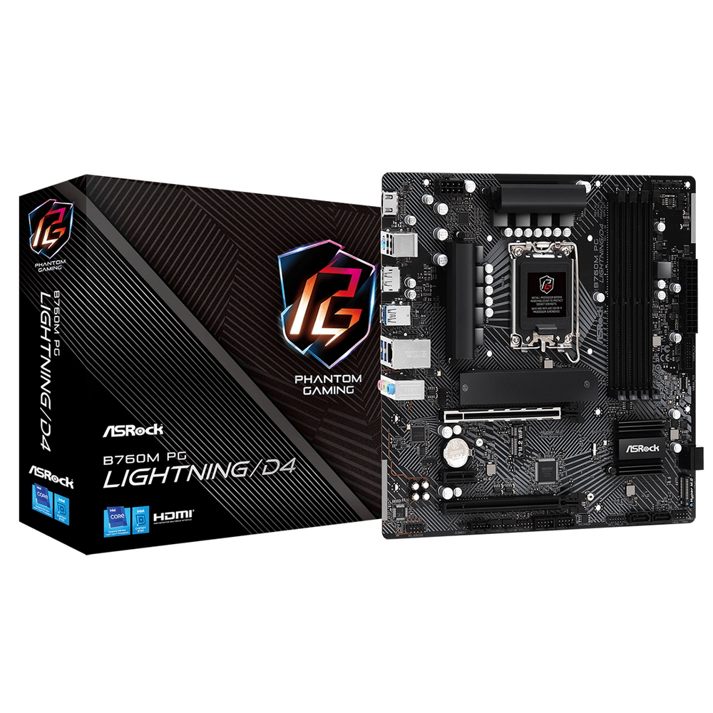 

Материнская плата ASRock B760M PG LIGHTNING/D4, B760M PG LIGHTNING/D4
