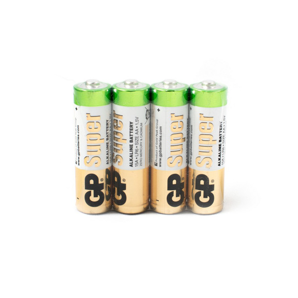 

Батарейка GP Super ALKALINE BATTERY / 1.5 В / AA (LR6) 4 штуки в блистере