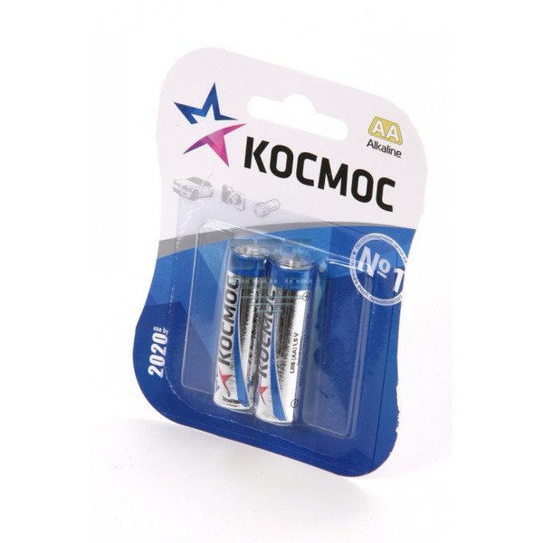 

Батарейка KOCMOC Alkaline / 1.5 В / AA (LR6) 2 штуки в блистере